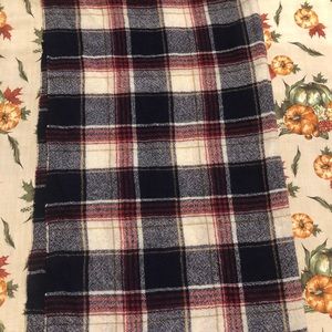 Madewell blue plaid winter scarf